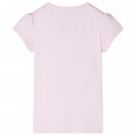 Koszulka dziecięca, półrękawki, delikatny róż, 104