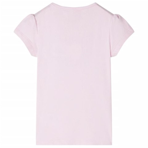 Koszulka dziecięca, półrękawki, delikatny róż, 104