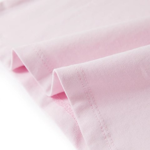 Koszulka dziecięca, półrękawki, delikatny róż, 104