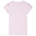 Koszulka dziecięca, półrękawki, delikatny róż, 128