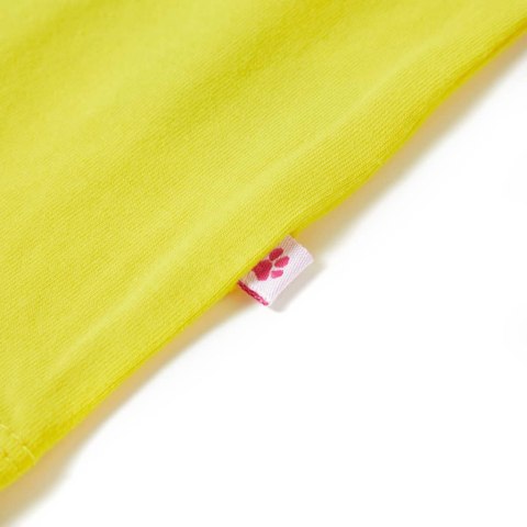 Koszulka dziecięca, półrękawki, jaskrawożółta, 140