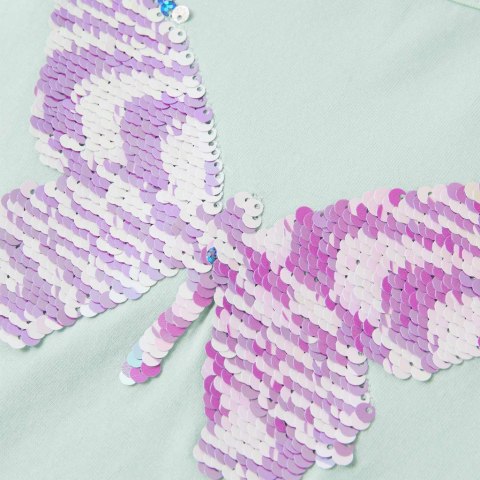 Koszulka dziecięca, półrękawki, miętowa, 128