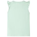 Koszulka dziecięca, z falbankami, delikatna zieleń,128