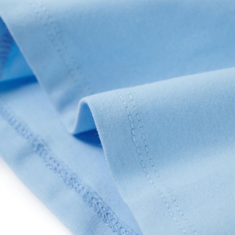 Koszulka dziecięca, z falbankami, jasnoniebieska, 140