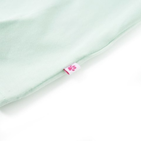 Koszulka dziecięca z krótkimi rękawami, jasnomiętowa, 104