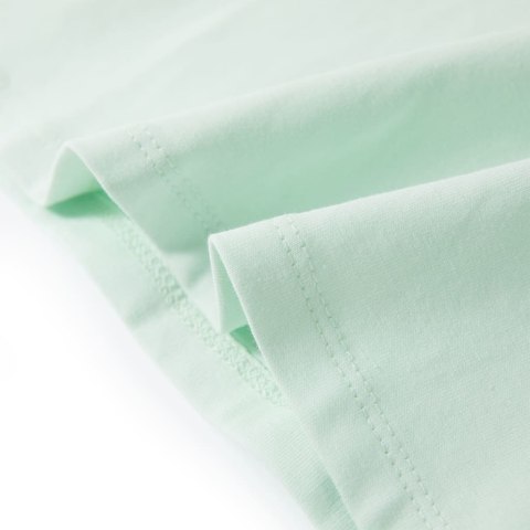 Koszulka dziecięca z krótkimi rękawami, jasnomiętowa, 140