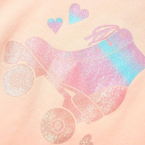 Koszulka dziecięca z krótkimi rękawami, jasnopomarańczowa, 104