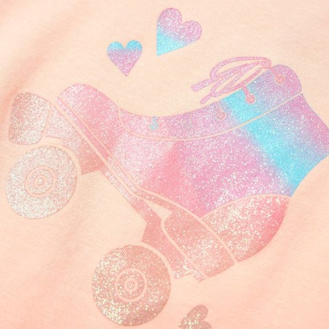 Koszulka dziecięca z krótkimi rękawami, jasnopomarańczowa, 116