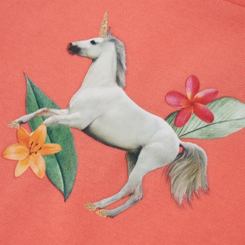 Koszulka dziecięca z krótkimi rękawami, koralowa, 104