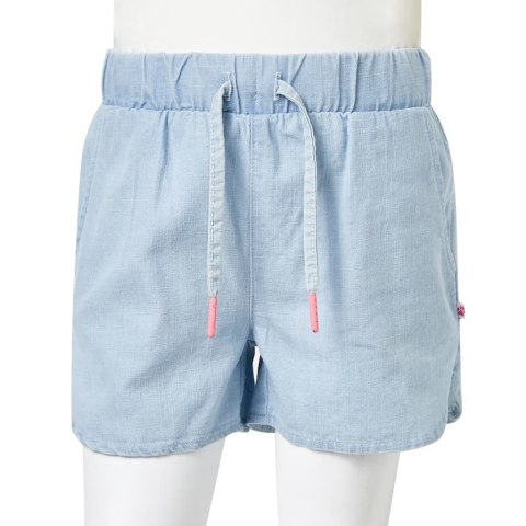 Szorty dziecięce, jasny niebieski denim, 128