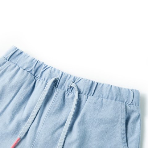 Szorty dziecięce, jasny niebieski denim, 140
