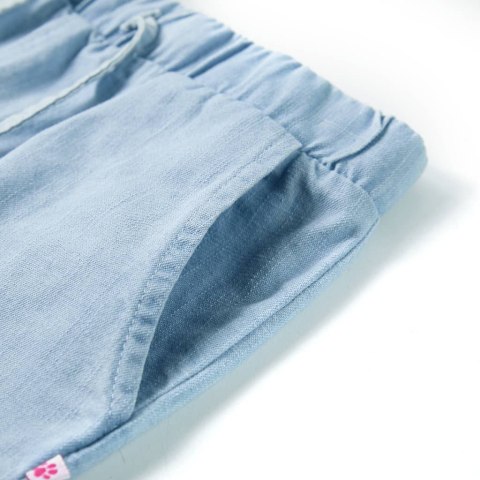 Szorty dziecięce, jasny niebieski denim, 140
