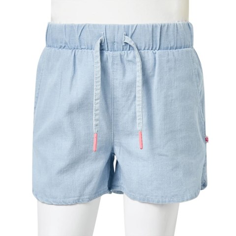 Szorty dziecięce, jasny niebieski denim, 140