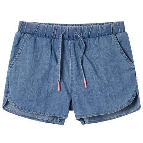 Szorty dziecięce, niebieski denim, 116