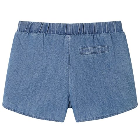 Szorty dziecięce, niebieski denim, 116
