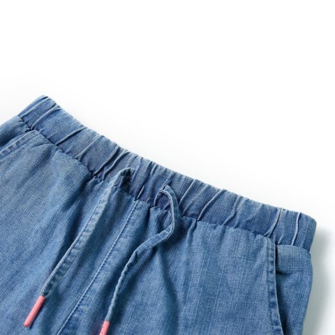 Szorty dziecięce, niebieski denim, 116