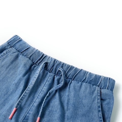 Szorty dziecięce, niebieski denim, 140