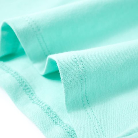 Koszulka dziecięca z krótkimi rękawami, jasnomiętowa, 140