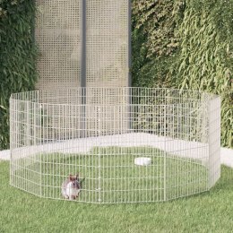 VidaXL Kojec dla zwierząt, 12 paneli, 54x80 cm, galwanizowane żelazo