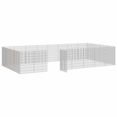 VidaXL Kojec dla zwierząt, 24 panele, 54x80 cm, galwanizowane żelazo