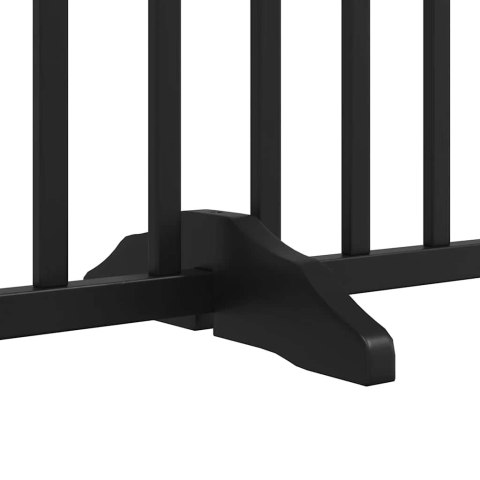 VidaXL Składana bramka dla psa, z drzwiami, 15 paneli, czarna, 750 cm