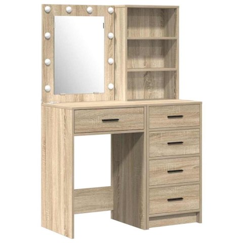 TOALETKA 2 PCS BRĄZOWA 50X41X135CM MATERIAŁ DREWNOPOCHODNY