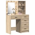 TOALETKA 2 PCS BRĄZOWA 50X41X135CM MATERIAŁ DREWNOPOCHODNY