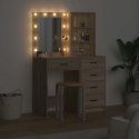 TOALETKA 2 PCS BRĄZOWA 50X41X135CM MATERIAŁ DREWNOPOCHODNY