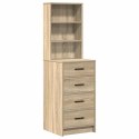 TOALETKA 2 PCS BRĄZOWA 50X41X135CM MATERIAŁ DREWNOPOCHODNY
