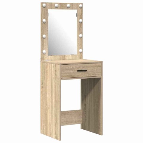 TOALETKA 2 PCS BRĄZOWA 50X41X135CM MATERIAŁ DREWNOPOCHODNY