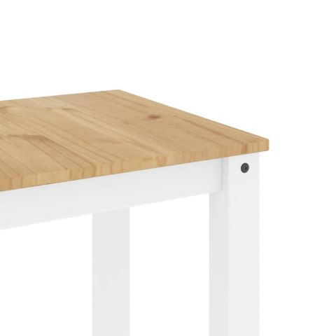 VidaXL 3-częściowy zestaw jadalny PANAMA białe lite drewno sosnowe