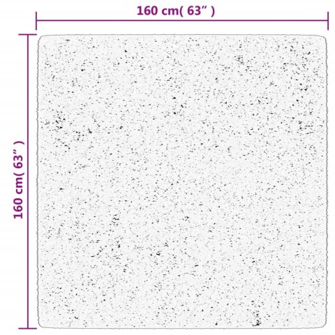 VidaXL Dywan HUARTE z krótkim włosiem, szary, 160x160 cm