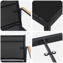 VidaXL Zestaw Mebli Ogrodowych 3 pcs Czarny i antracyt 80 x 80 x 73 cm