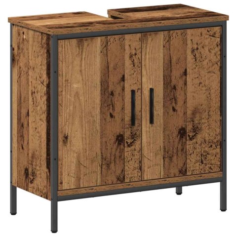 VidaXL Zestaw mebli łazienkowych 2 pcs Brązowy Materiał drewnopochodny