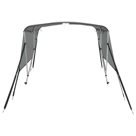 VidaXL Bimini z siatkowymi ściankami, 3 pałąki, 183x(185-198)x137 cm