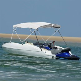 VidaXL Daszek bimini ze ściankami, 4 pałąki, 243x(170-182)x137 cm