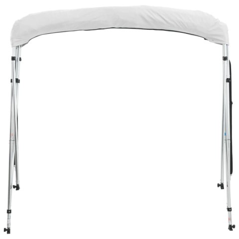 VidaXL Daszek bimini ze ściankami, 4 pałąki, 243x(170-182)x137 cm