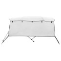 VidaXL Daszek bimini ze ściankami, 4 pałąki, 243x(170-182)x137 cm