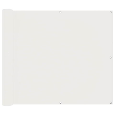 VidaXL Ekran balkonowy Biały 100 x 300 cm Materiał Oxford