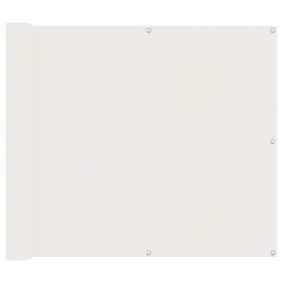 VidaXL Ekran balkonowy Biały 100 x 600 cm Materiał Oxford