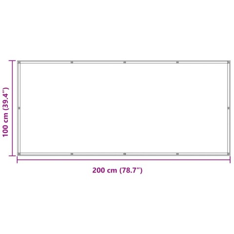VidaXL Ekran balkonowy Kremowy 100 x 200 cm Materiał Oxford