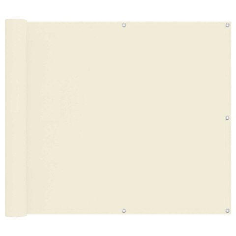 VidaXL Ekran balkonowy Kremowy 100 x 500 cm Materiał Oxford