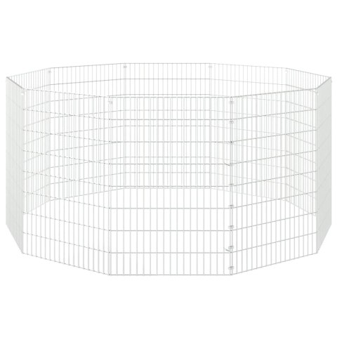VidaXL Kojec dla zwierząt, 10 paneli, 54x80 cm, galwanizowane żelazo