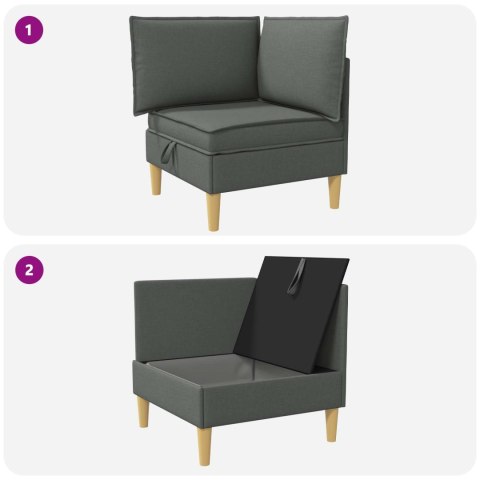 VidaXL Otoman z miejscem na przechowywanie Ciemnoszary