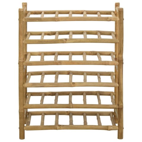 VidaXL Regał na wino Naturalny 57 x 29,5 x 72 cm Bambus