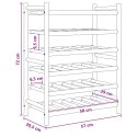 VidaXL Regał na wino Naturalny 57 x 29,5 x 72 cm Bambus