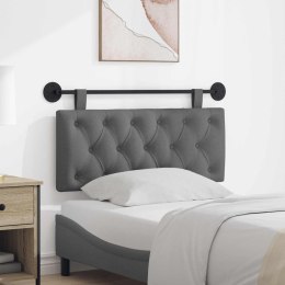 ZAGŁÓWEK ŁÓŻKA WEZGŁOWIE ŚCIENNE TKANINA CIEMNOSZARY 110X55 CM