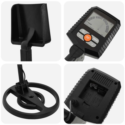 VidaXL Wykrywacz metali z wyświetlaczem LCD 3 modele rdzeń 19 cm