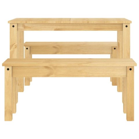 VidaXL 3-częściowy zestaw jadalny PANAMA z litego drewna sosnowego