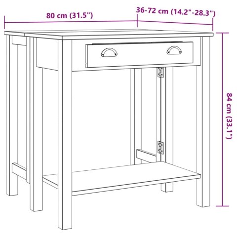 VidaXL 5-cz. zestaw mebli barowych, lite drewno sosnowe